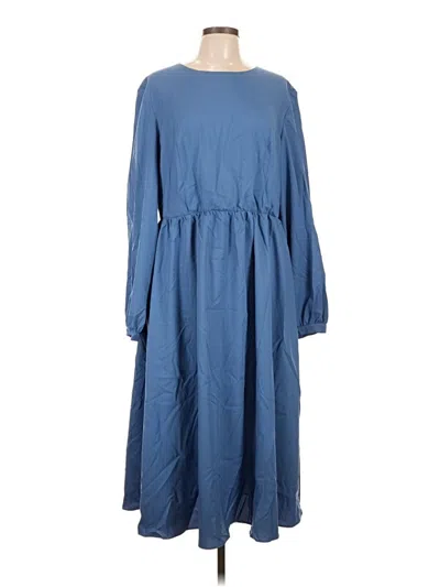 Pre-owned Assorted Brands Casual Dress In Blue