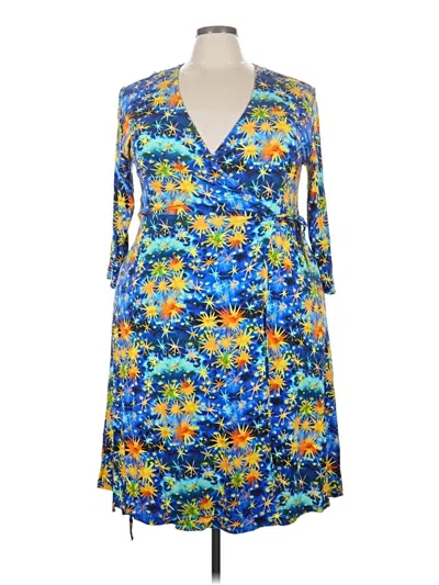 Pre-owned Assorted Brands Casual Dress In Blue