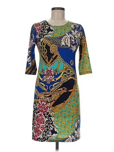 Pre-owned Assorted Brands Casual Dress In Blue