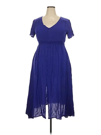 Pre-owned Assorted Brands Casual Dress In Blue