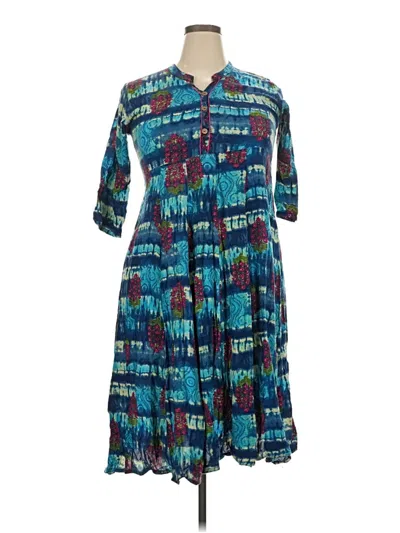 Pre-owned Assorted Brands Casual Dress In Blue