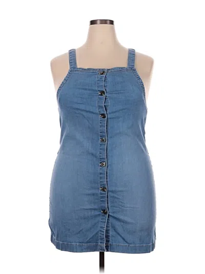 Pre-owned Assorted Brands Casual Dress In Blue