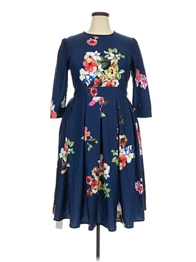 Pre-owned Assorted Brands Casual Dress In Blue