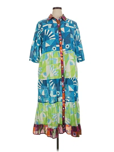 Pre-owned Assorted Brands Casual Dress In Blue