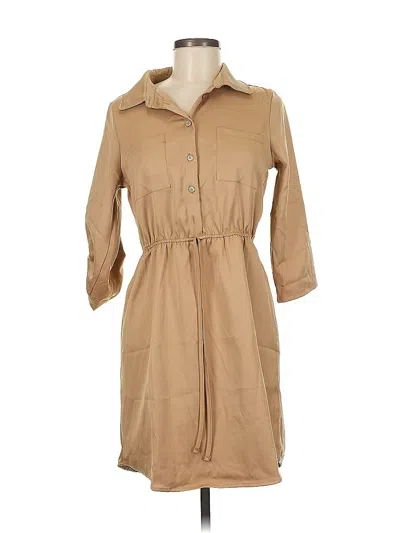 Pre-owned Assorted Brands Casual Dress In Brown
