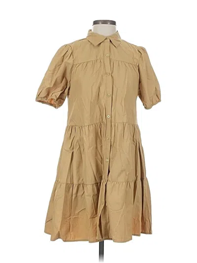 Pre-owned Assorted Brands Casual Dress In Brown