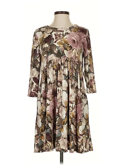 Pre-owned Assorted Brands Casual Dress In Brown