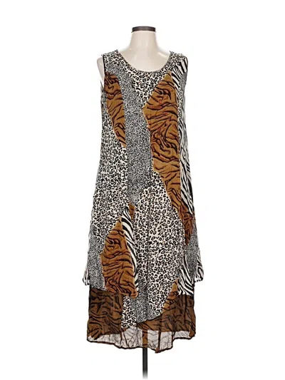 Pre-owned Assorted Brands Casual Dress In Brown