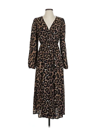 Pre-owned Assorted Brands Casual Dress In Brown