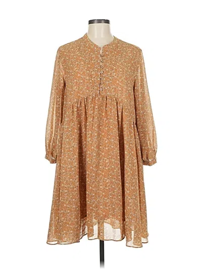Pre-owned Assorted Brands Casual Dress In Brown