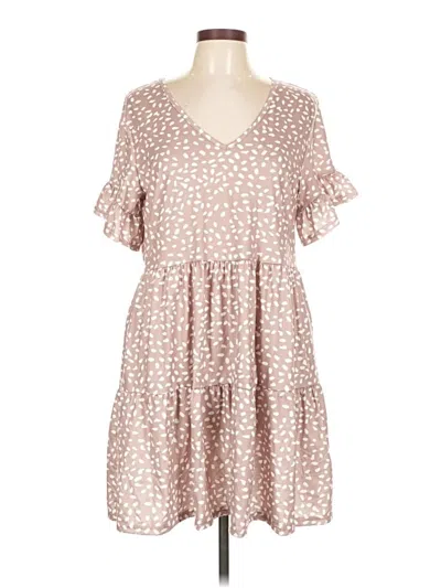 Pre-owned Assorted Brands Casual Dress In Brown