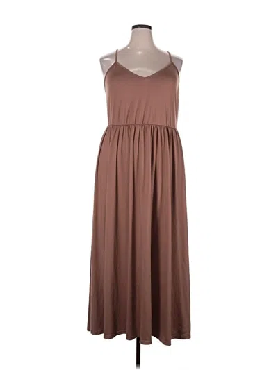 Pre-owned Assorted Brands Casual Dress In Brown