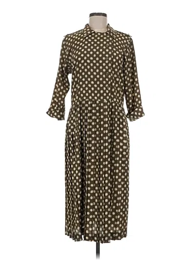Pre-owned Assorted Brands Casual Dress In Brown