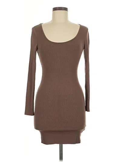 Pre-owned Assorted Brands Casual Dress In Brown