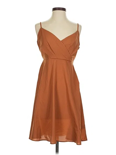 Pre-owned Assorted Brands Casual Dress In Brown