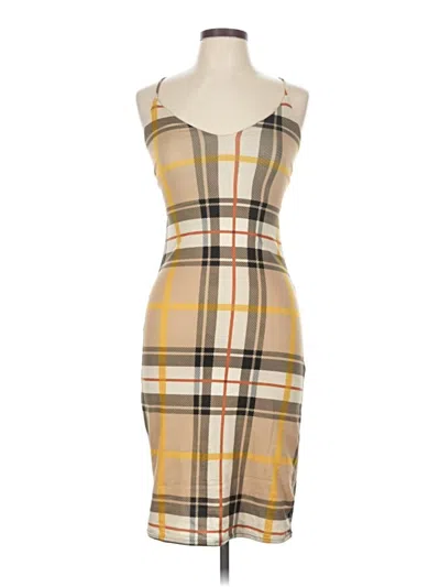 Pre-owned Assorted Brands Casual Dress In Brown