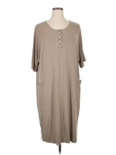 Pre-owned Assorted Brands Casual Dress In Brown
