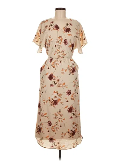 Pre-owned Assorted Brands Casual Dress In Brown