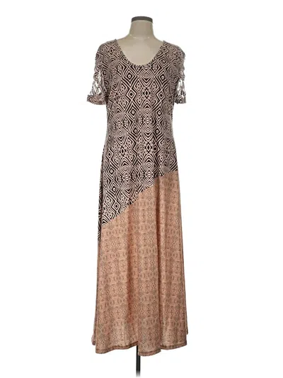 Pre-owned Assorted Brands Casual Dress In Brown