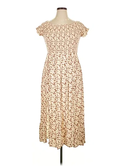 Pre-owned Assorted Brands Casual Dress In Brown