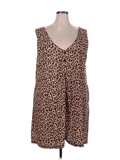 Pre-owned Assorted Brands Casual Dress In Brown
