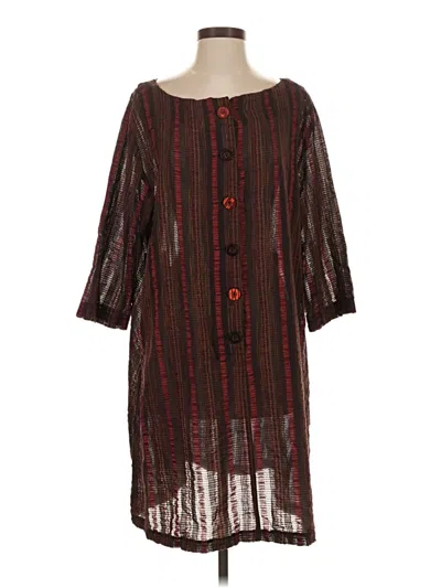 Pre-owned Assorted Brands Casual Dress In Brown
