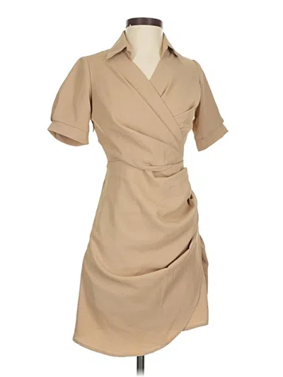 Pre-owned Assorted Brands Casual Dress In Brown