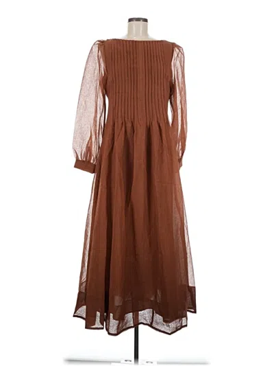 Pre-owned Assorted Brands Casual Dress In Brown