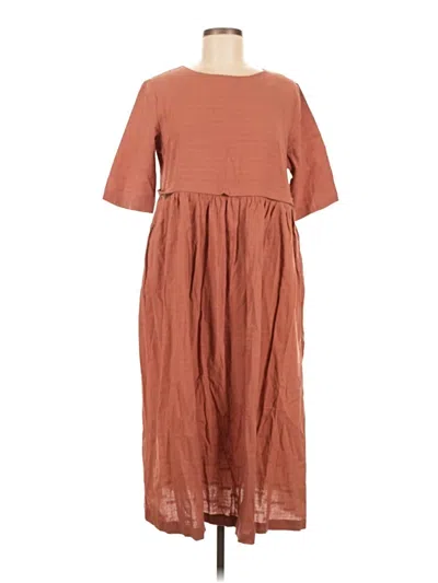 Pre-owned Assorted Brands Casual Dress In Brown