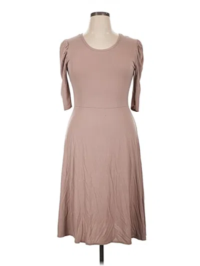Pre-owned Assorted Brands Casual Dress In Brown