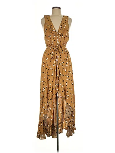 Pre-owned Assorted Brands Casual Dress In Brown