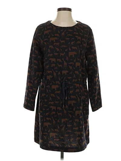 Pre-owned Assorted Brands Casual Dress In Brown