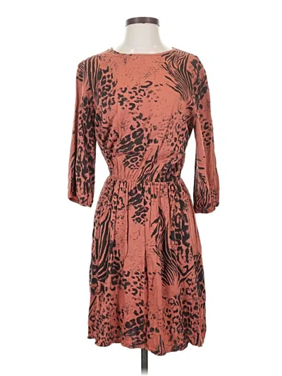 Pre-owned Assorted Brands Casual Dress In Brown