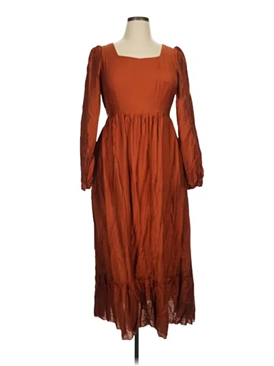 Pre-owned Assorted Brands Casual Dress In Brown