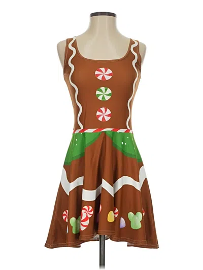 Pre-owned Assorted Brands Casual Dress In Brown