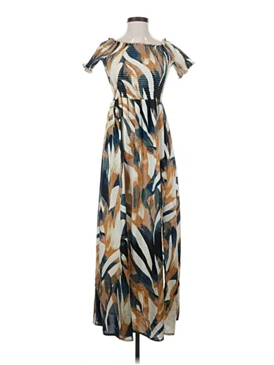 Pre-owned Assorted Brands Casual Dress In Brown