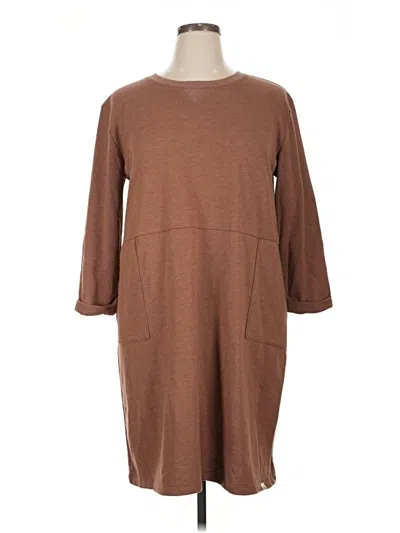 Pre-owned Assorted Brands Casual Dress In Brown