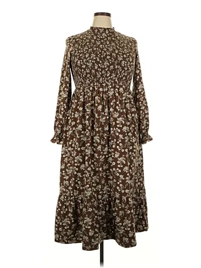 Pre-owned Assorted Brands Casual Dress In Brown