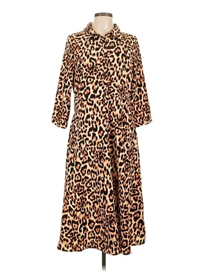 Pre-owned Assorted Brands Casual Dress In Brown