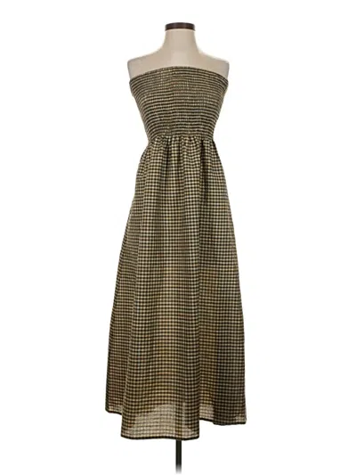 Pre-owned Assorted Brands Casual Dress In Brown