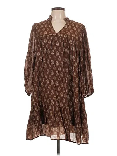Pre-owned Assorted Brands Casual Dress In Brown