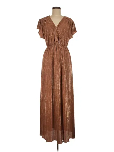 Pre-owned Assorted Brands Casual Dress In Brown