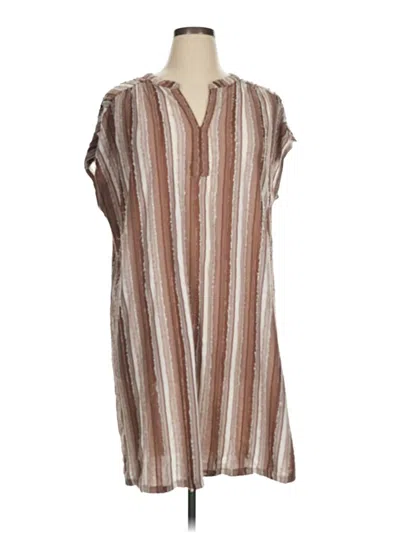 Pre-owned Assorted Brands Casual Dress In Brown