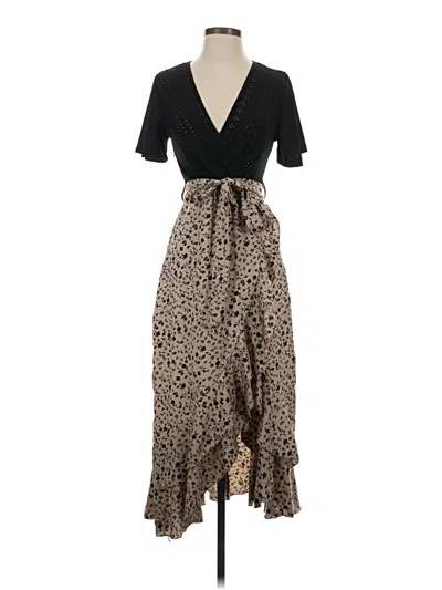 Pre-owned Assorted Brands Casual Dress In Brown