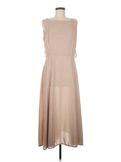 Pre-owned Assorted Brands Casual Dress In Brown