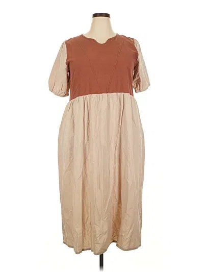 Pre-owned Assorted Brands Casual Dress In Brown