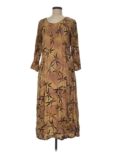 Pre-owned Assorted Brands Casual Dress In Brown