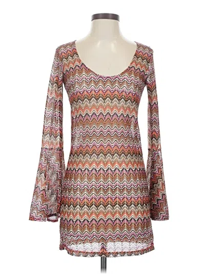 Pre-owned Assorted Brands Casual Dress In Brown