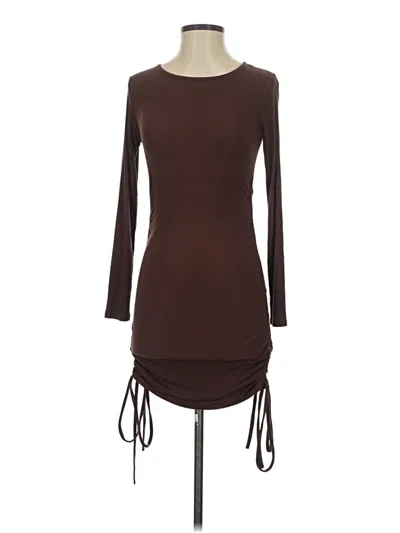 Pre-owned Assorted Brands Casual Dress In Brown