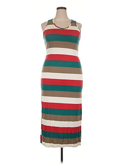 Pre-owned Assorted Brands Casual Dress In Brown